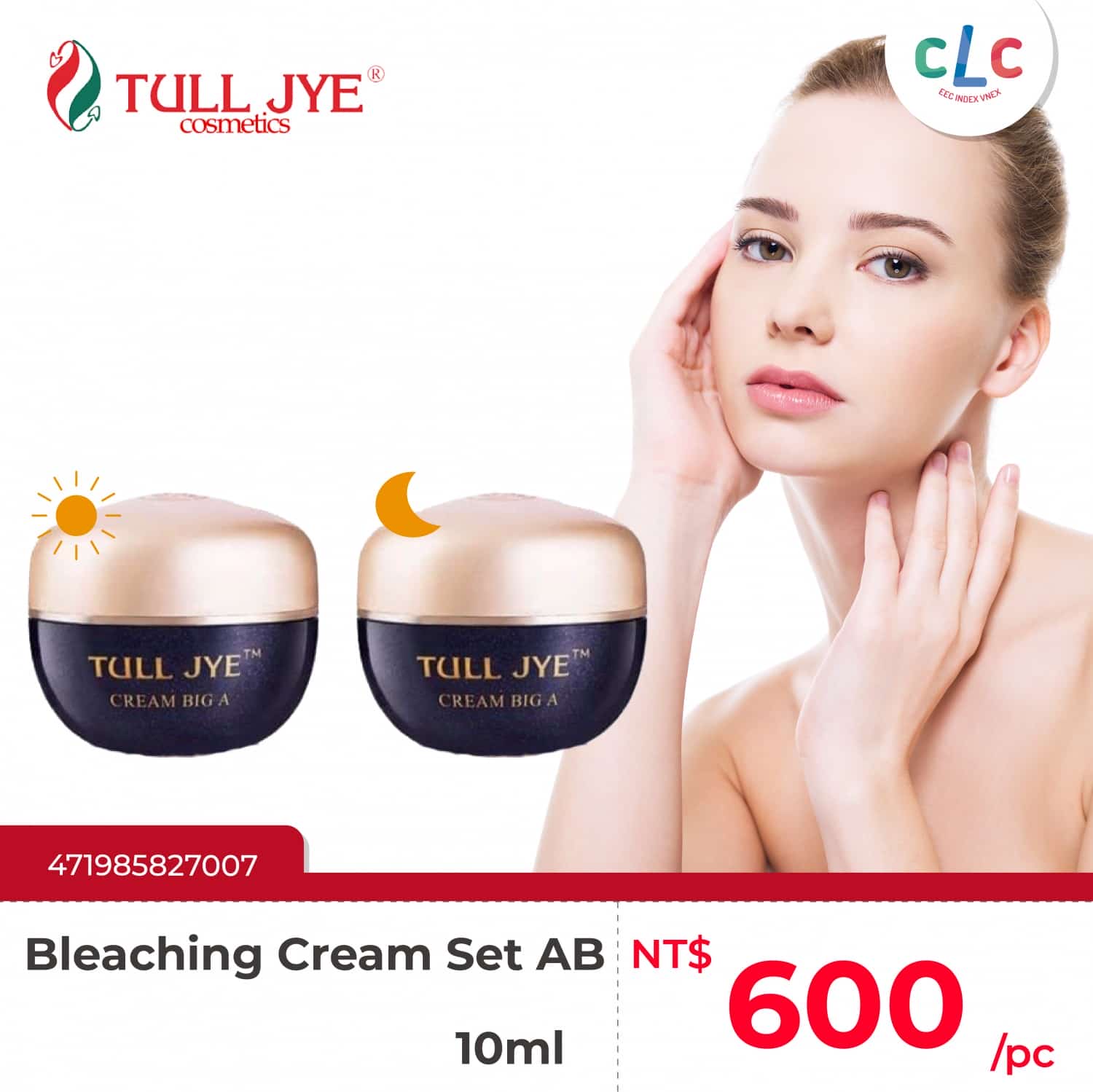 TULL JYE Bleaching Cream Set AB (Krim Siang Malam)