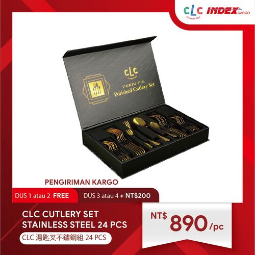 CLC CUTLER SET STAINLESS STEEL 24 PCS