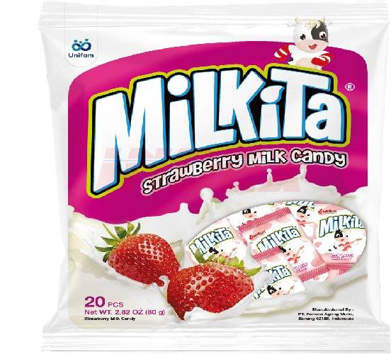 MILKITA Strawberry Milk Candy  80g