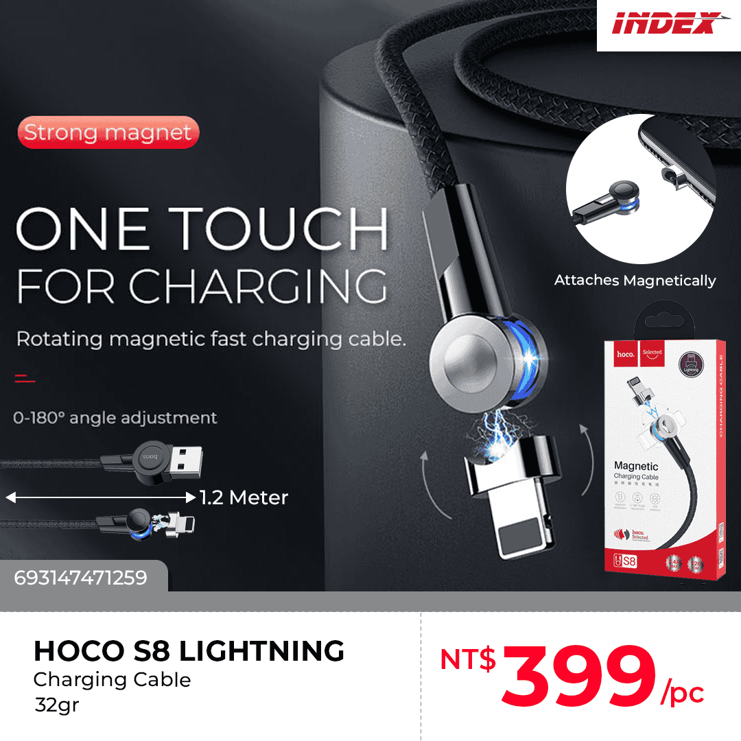 HOCO S8 Lightning Cable-Black