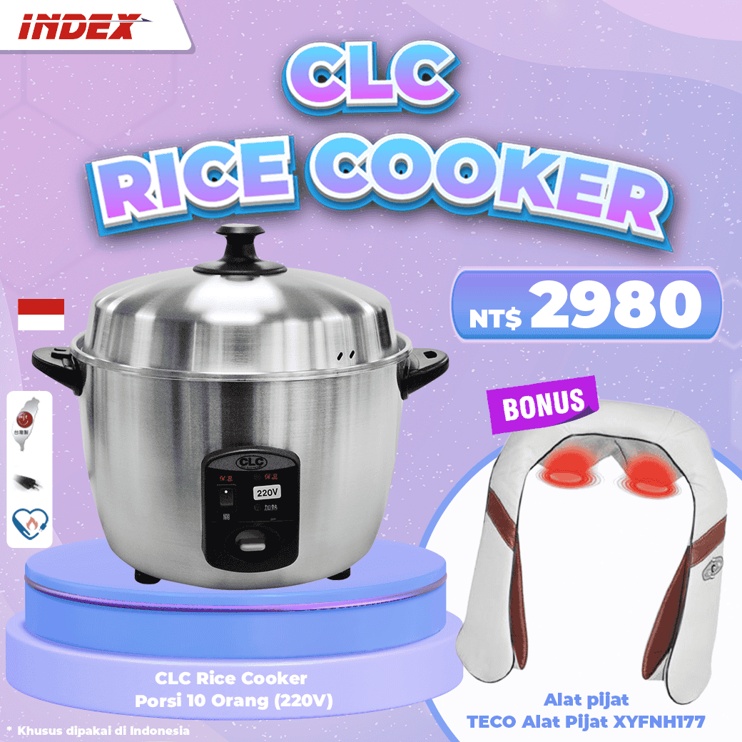 CLC Stainless Steel Rice Cooker 220V (SILVER)