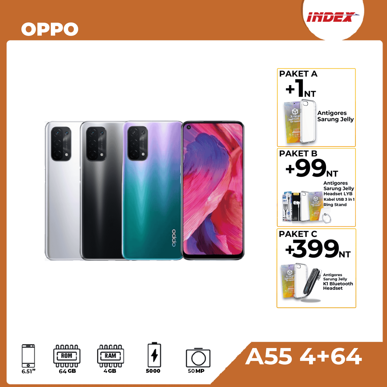OPPO A55 (4G) 4GB/64GB